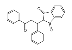 2-(3-oxo-1,3-diphenylpropyl)indene-1,3-dione结构式