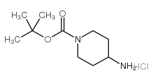 4-氨基-1-叔丁氧羰基哌啶盐酸盐结构式