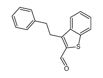 3-(2-phenylethyl)-1-benzothiophene-2-carbaldehyde结构式