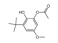2-Acetoxy-4-methoxy-6-t-butylphenol结构式