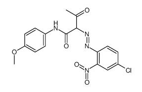 2-[(4-chloro-2-nitrophenyl)diazenyl]-N-(4-methoxyphenyl)-3-oxobutanamide结构式