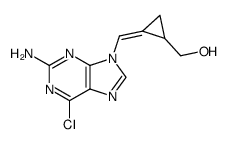 {2-[1-(2-Amino-6-chloro-purin-9-yl)-meth-(Z)-ylidene]-cyclopropyl}-methanol Structure