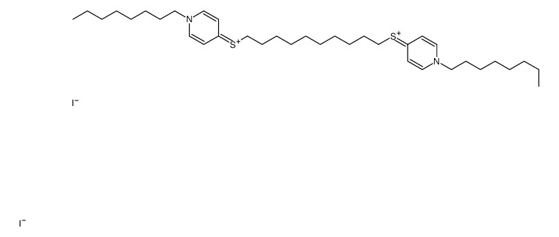 1-octyl-4-[10-(1-octylpyridin-1-ium-4-yl)sulfanyldecylsulfanyl]pyridin-1-ium,diiodide Structure
