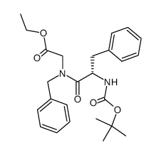 Nα-Boc-Phe-Nα-benzylglycine ethyl ester Structure