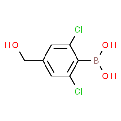 2,6-Dichloro-4-(hydroxymethyl)phenylboronic acid结构式