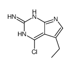 4-chloro-5-ethyl-7H-pyrrolo[2,3-d]pyrimidin-2-amine结构式