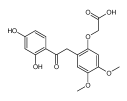 [2-(2,4-dihydroxy-phenacyl)-4,5-dimethoxy-phenoxy]-acetic acid结构式