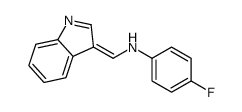 3-[N-(p-Fluorophenyl)formimidoyl]-1H-indole structure