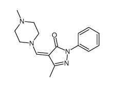 5-Methyl-4-[(4-methyl-1-piperazinyl)methylene]-2-phenyl-2H-pyrazol-3(4H)-one结构式