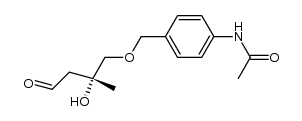 (R)-N-[4-(2-hydroxy-2-methyl-4-oxobutoxymethyl)phenyl]acetamide结构式