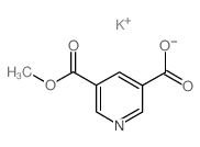 Potassium 5-(methoxycarbonyl)nicotinate structure