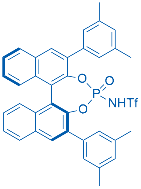 N-((11bS)-2,6-Bis(3,5-dimethylphenyl)-4-oxidodinaphtho[2,1-d:1',2'-f][1,3,2]dioxaphosphepin-4-yl)-1,1,1-trifluoromethanesulfonamide Structure