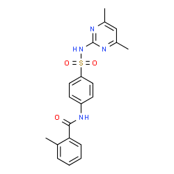 N-(4-(N-(4,6-dimethylpyrimidin-2-yl)sulfamoyl)phenyl)-2-methylbenzamide structure