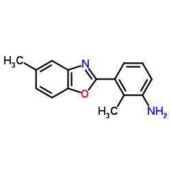 2-METHYL-3-(5-METHYL-BENZOOXAZOL-2-YL)-PHENYLAMINE structure