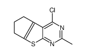 4-氯-2-甲基-6,7-二氢-5H-环戊二烯并[4,5]噻吩并[2,3-d]嘧啶结构式