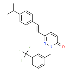 6-(4-ISOPROPYLSTYRYL)-2-[3-(TRIFLUOROMETHYL)BENZYL]-3(2H)-PYRIDAZINONE structure