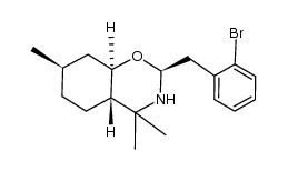 2α-(2'-bromophenylmethyl)-4,4,7α-trimethyl-trans-octahydro-1,3-benzoxazine结构式