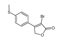 4-bromo-3-(4-methylsulfanylphenyl)-2H-furan-5-one Structure