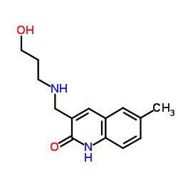 3-{[(3-Hydroxypropyl)amino]methyl}-6-methyl-2(1H)-quinolinone结构式