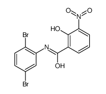 N-(2,5-dibromophenyl)-2-hydroxy-3-nitrobenzamide结构式