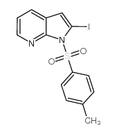 2-碘-1-[(4-甲基苯基)磺酰基]-1H-吡咯并[2,3-b]吡啶结构式