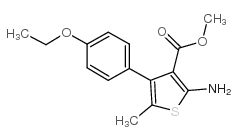 2-氨基-4-(4-乙氧基苯基)-5-甲基噻吩-3-羧酸甲酯结构式