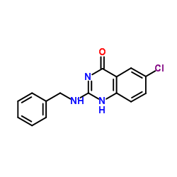 2-(Benzylamino)-6-chloroquinazolin-4(3H)-one结构式