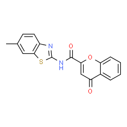 N-(6-methylbenzo[d]thiazol-2-yl)-4-oxo-4H-chromene-2-carboxamide结构式