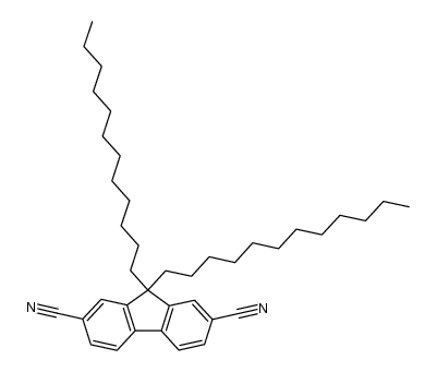 9,9-didodecyl-2,7-dicyanofluorene结构式