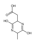 2-Piperazineaceticacid,5-methyl-3,6-dioxo-(9CI) Structure