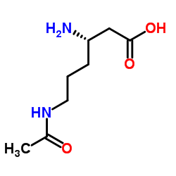 (3S)-6-Acetamido-3-aminohexanoic acid structure