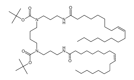 N1,N12-dioleoyl-N4,N9-bis(tert-butyloxycarbonyl)-1,12-diamino-4,9-diazadodecane结构式