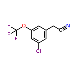 3-Chloro-5-(trifluoromethoxy)benzyl cyanide结构式