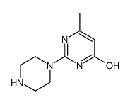 6-Methyl-2-(1-piperazinyl)-4(1H)-pyrimidinone结构式