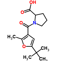 1-(5-tert-Butyl-2-methyl-3-furoyl)proline Structure
