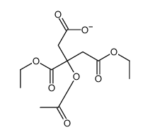 3-acetyloxy-5-ethoxy-3-ethoxycarbonyl-5-oxopentanoate结构式