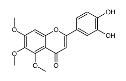 2-(3,4-dihydroxyphenyl)-5,6,7-trimethoxychromen-4-one结构式