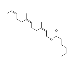 3,7,11-trimethyldodeca-2,6,10-trienyl hexanoate结构式