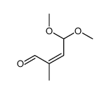 4,4-dimethoxy-2-methylbut-2-enal Structure