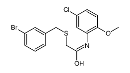 2-[(3-bromophenyl)methylsulfanyl]-N-(5-chloro-2-methoxyphenyl)acetamide结构式