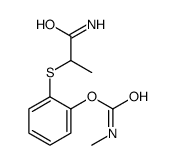 [2-(1-amino-1-oxopropan-2-yl)sulfanylphenyl] N-methylcarbamate结构式