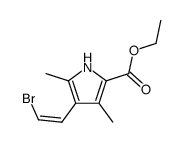4-(2-bromo-vinyl)-3,5-dimethyl-pyrrole-2-carboxylic acid ethyl ester Structure