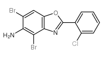 4,6-dibromo-2-(2-chloro-phenyl)-benzooxazol-5-ylamine Structure