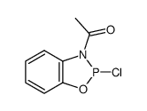 2-chloro-3-acetyl-4,5-benzo-1,3,2-oxazaphospholane Structure
