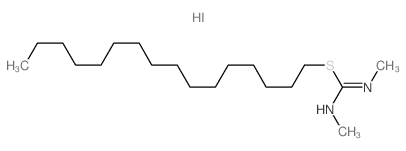 Pseudourea, 2-hexadecyl-1,3-dimethyl-2-thio-, monohydriodide Structure