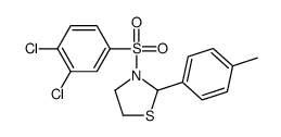 Thiazolidine, 3-[(3,4-dichlorophenyl)sulfonyl]-2-(4-methylphenyl)- (9CI) Structure