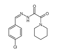 N-[(E)-(4-chlorophenyl)methylideneamino]-2-oxo-2-piperidin-1-ylacetamide结构式