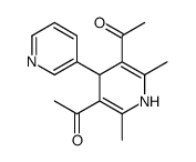1-(5-acetyl-2,6-dimethyl-4-pyridin-3-yl-1,4-dihydropyridin-3-yl)ethanone Structure