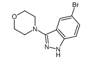 1H-Indazole,5-bromo-3-(4-Morpholinyl)-结构式