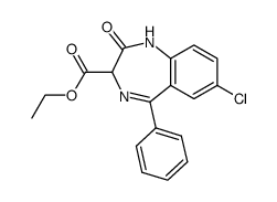 ethyl 7-chloro-2,3-dihydro-2-oxo-5-phenyl-1H-1,4-benzodiazepine-3-carboxylate Structure